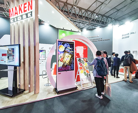Maken Kiosk debuts at ISE 2024: Commercial display products lead the future in the digital era